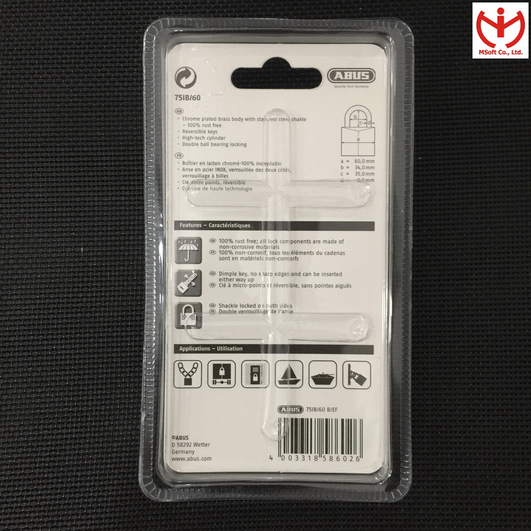Khóa ABUS MARINE 75IB/60