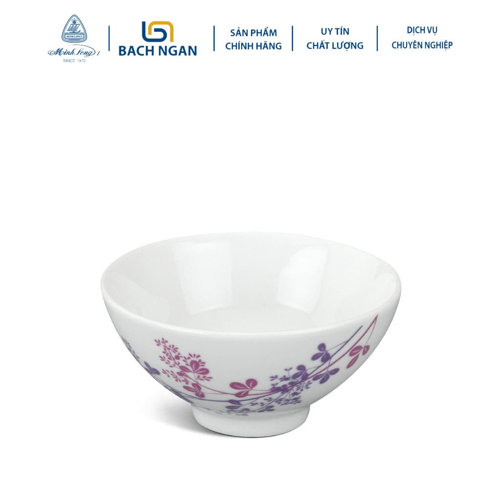 CHÉN CƠM MINH LONG DAISY CỎ TÍM 11.5CM