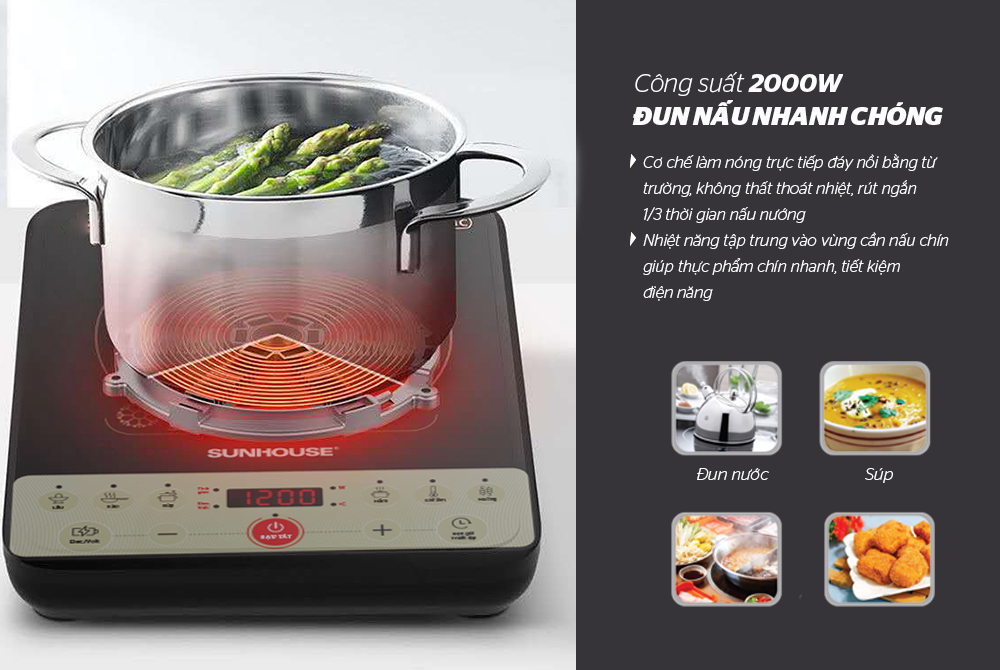 Bếp điện từ Sunhouse SHD6152
