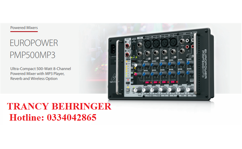 MIXER LIỀN CÔNG SUẤT BEHRINGER PMP500MP3