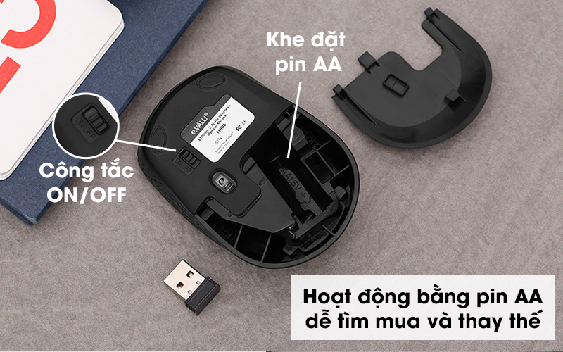 Chuột không dây eValu M806
