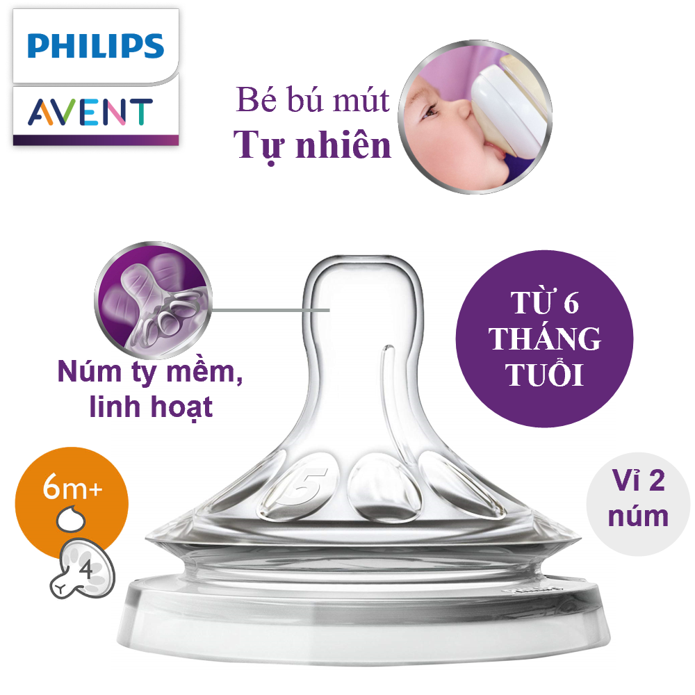 Núm ti silicone Philips Avent SCF656/23