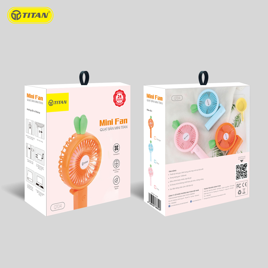 QUẠT CẦM TAY MINI TITAN QT04