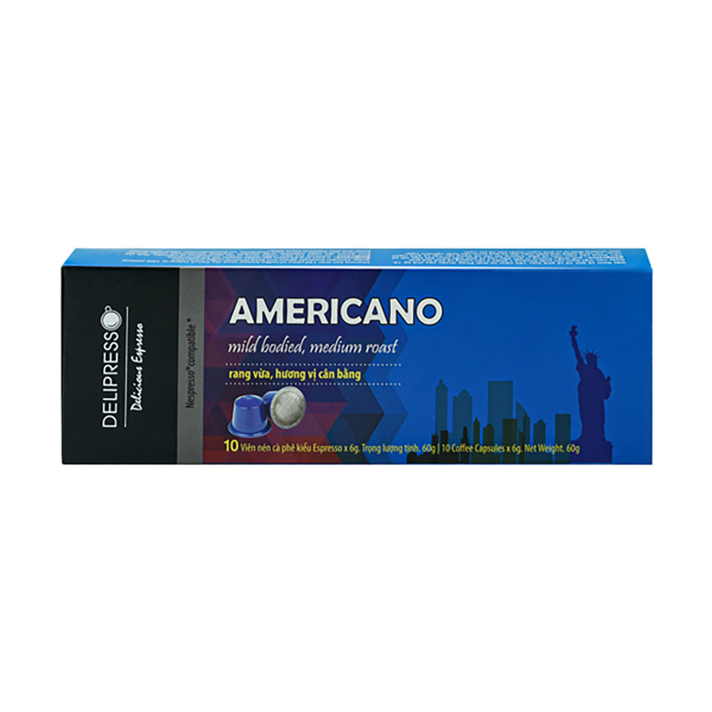 Cà phê Delipresso Americano 10 viên