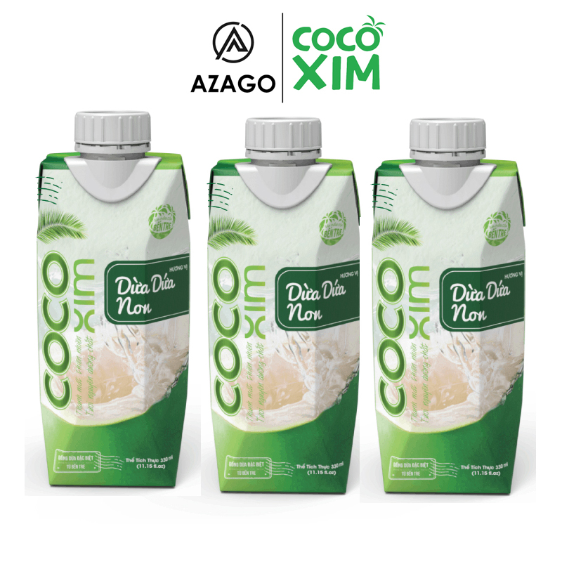 Nước dừa dứa non Cocoxim 330ml combo 3 hộp