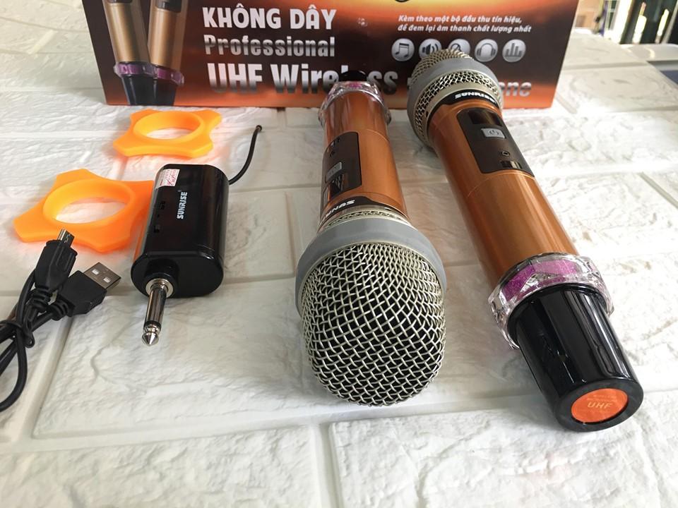 Micro không dây sunrise SM-3 loại 2 mic
