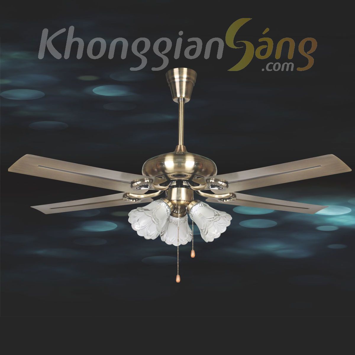 ĐÈN QUẠT CÁNH SẮT 50906A/50906AS
