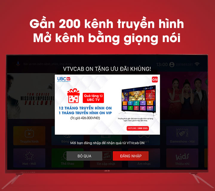 Smart Voice tivi UBC 32P300S HD 32 inch