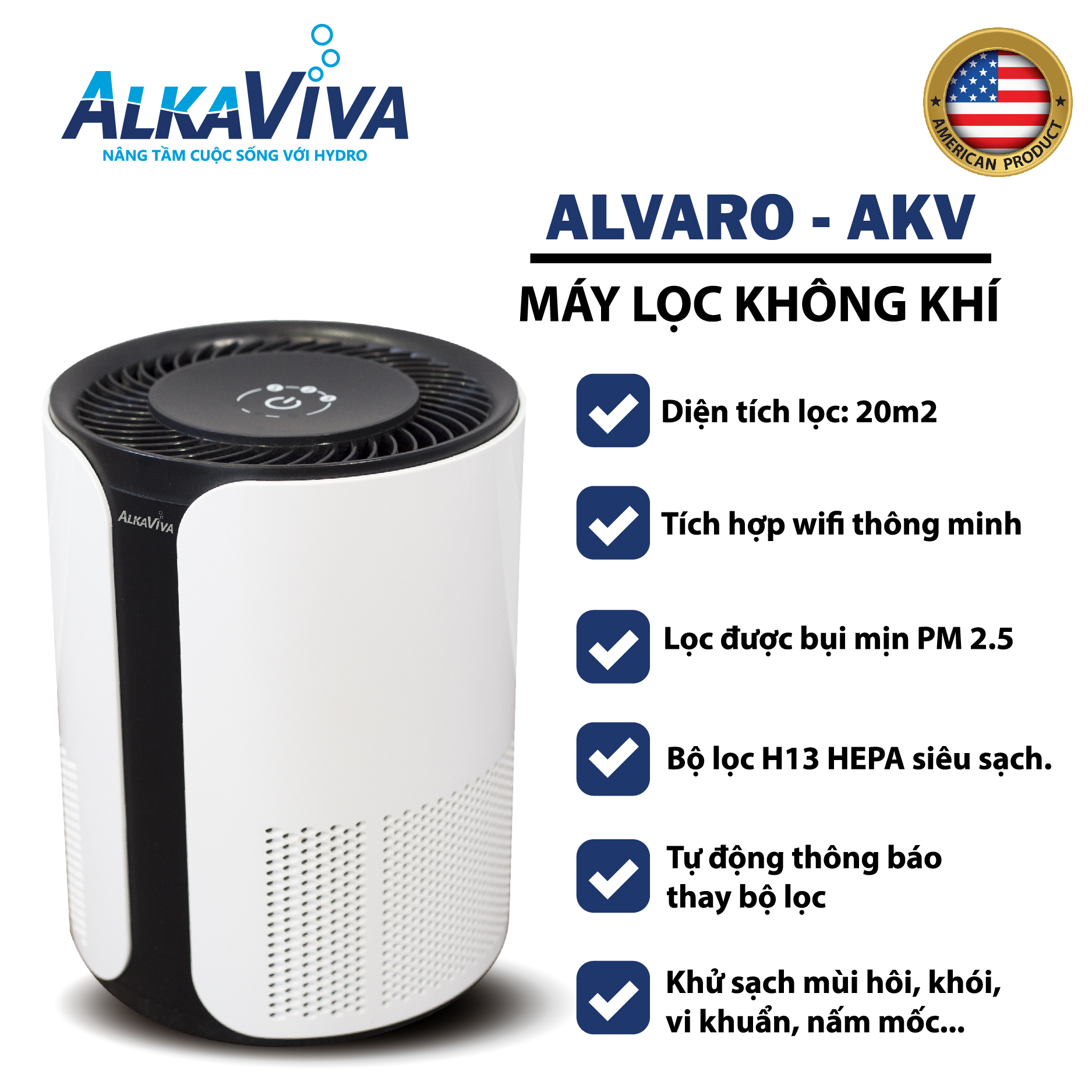 MÁY LỌC KHÔNG KHÍ ALKAVIVA ALVARO