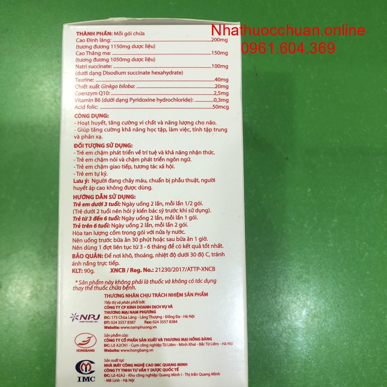 Thực phẩm chức năng Vương Não Khang 30 gói