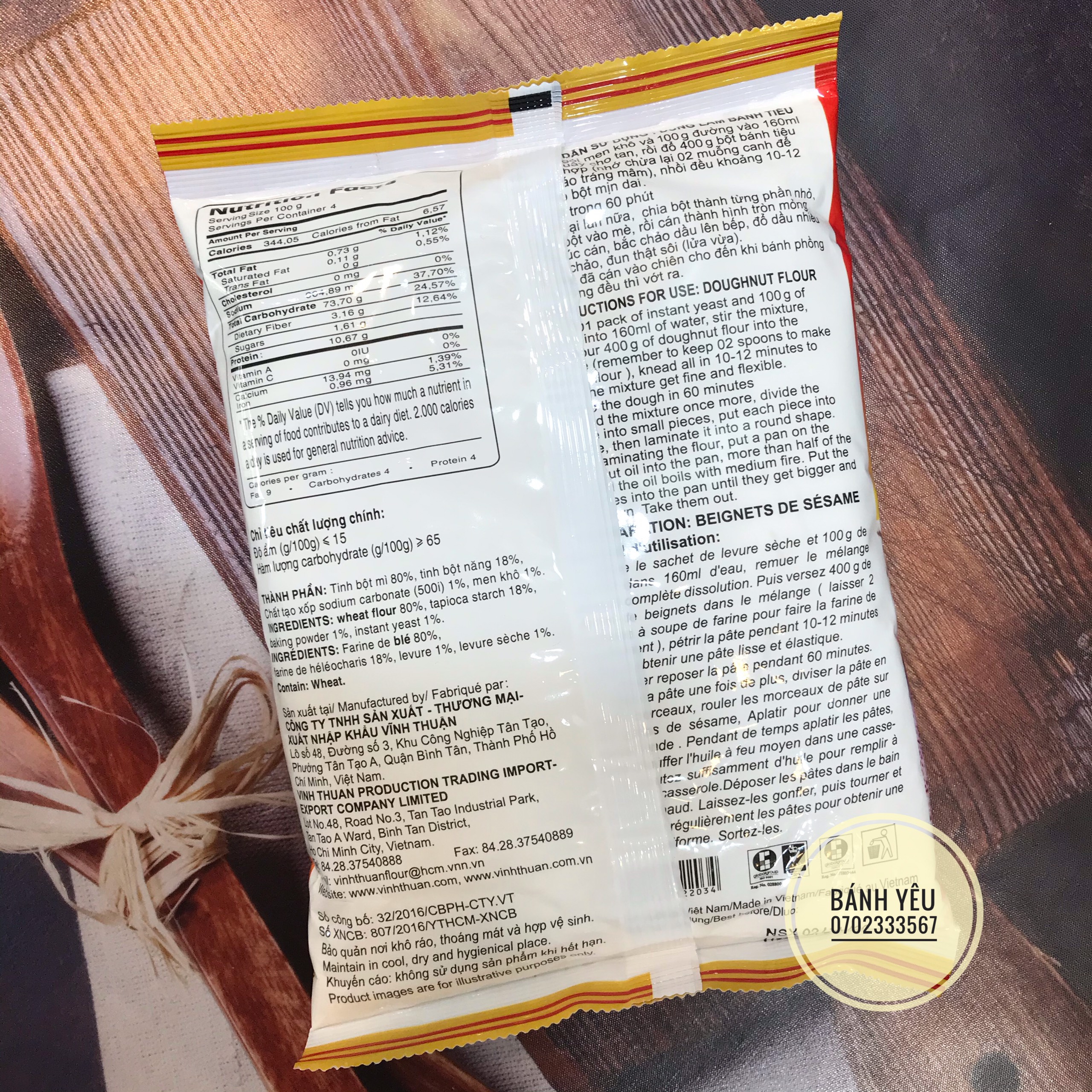 Bột bánh tiêu Vĩnh Thuận 400g