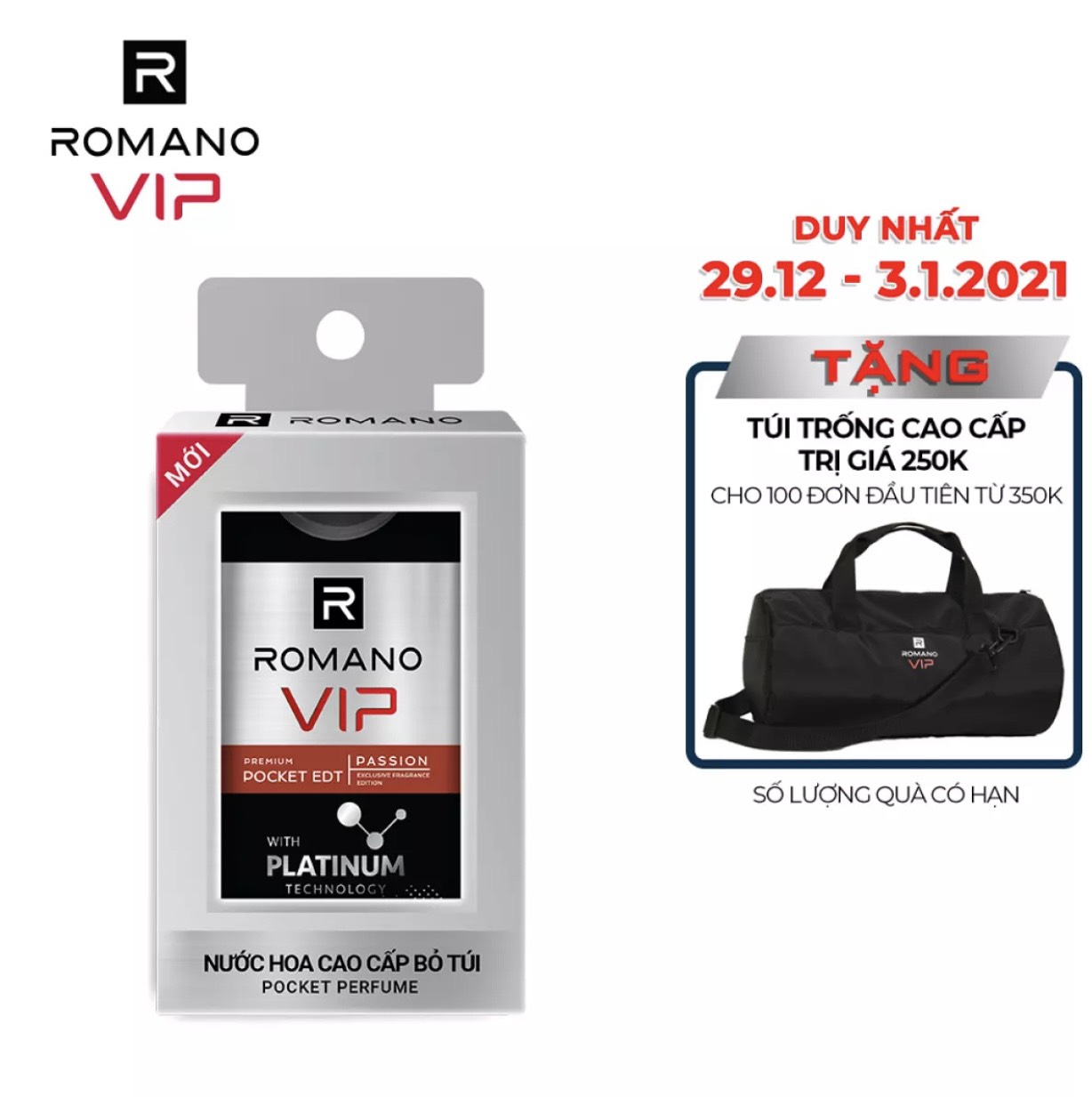 Nước Hoa Bỏ Túi Romano Vip Passion 18ml