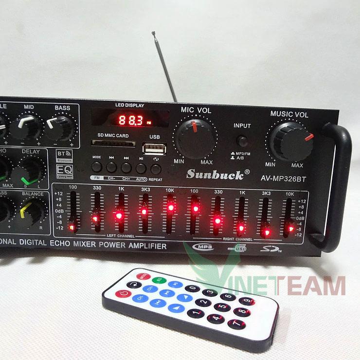 Amply 220V/12V Bluetooth Sunbuck 326BT