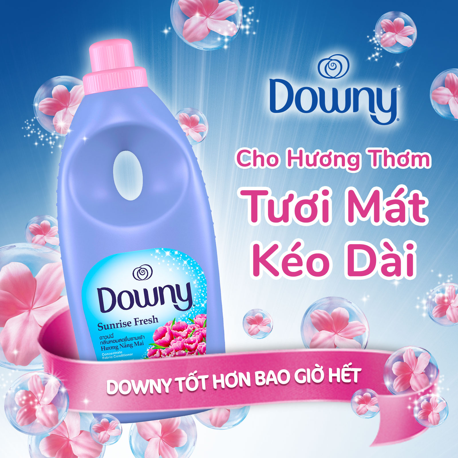 Nước xả Downy nắng mai 1.8L