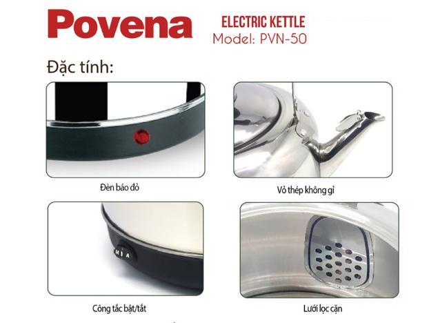 Ấm đun nước điện Povena PVN-50
