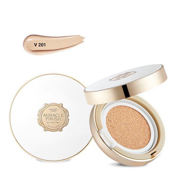 Phấn nước TheFaceShop Miracle Finish Oil Control Water Cushion SPF50+ PA+++