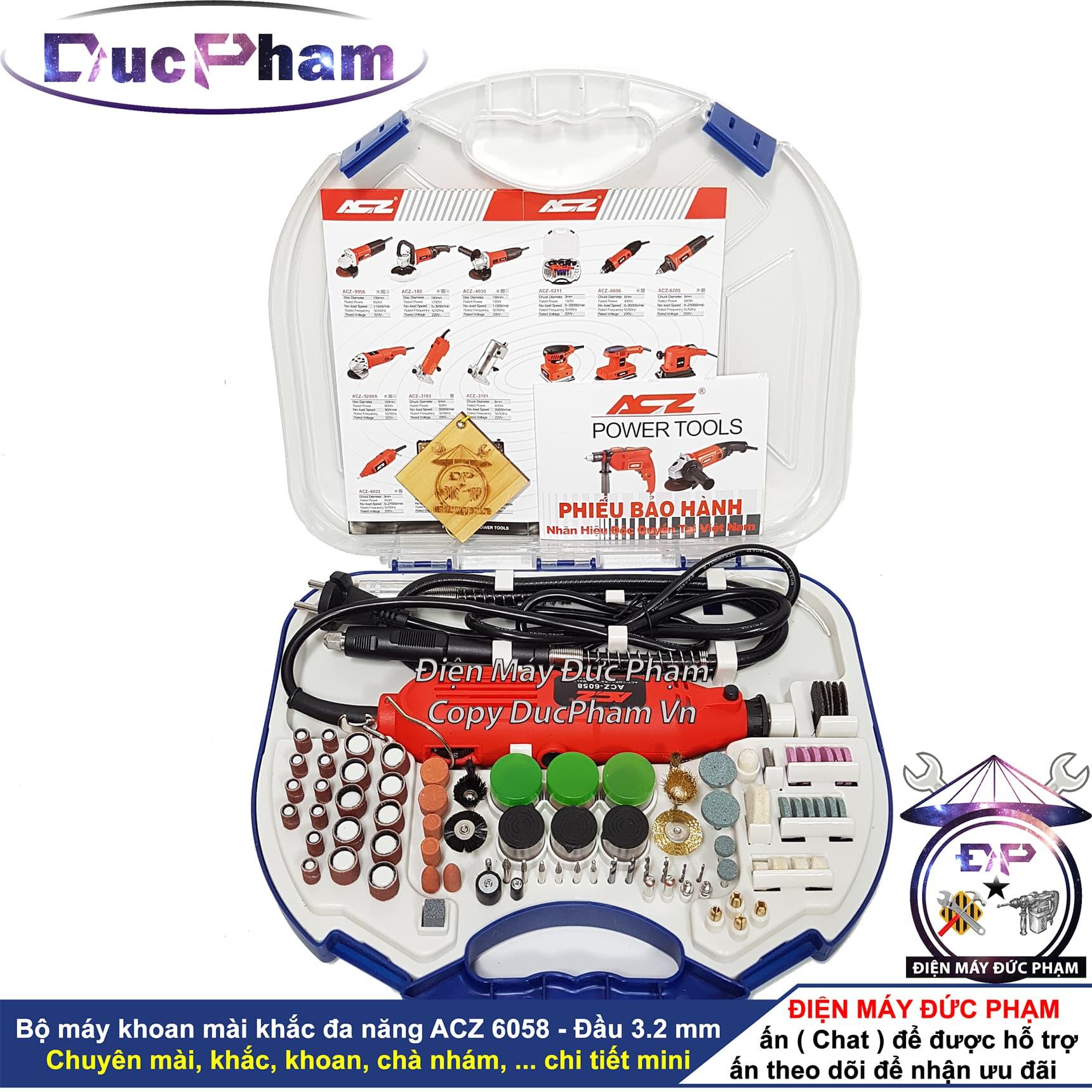 BỘ MÁY KHOAN 100 MÓN ACZ 6058