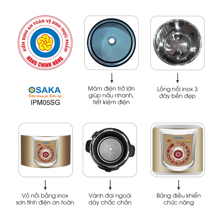 Nồi Áp Suất Osaka IPM-05SG (5 lít)