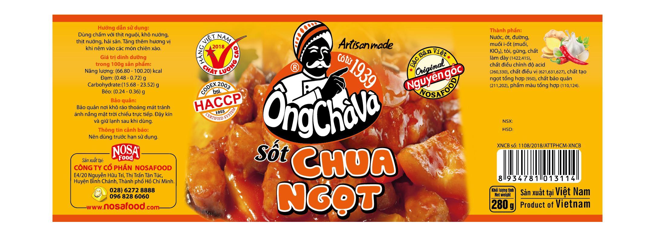 Sốt Chua Ngọt Ông Chà Và 280 gr