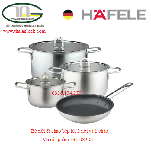 BỘ 3 NỒI VÀ 1 CHẢO HAFELE 531.08.001