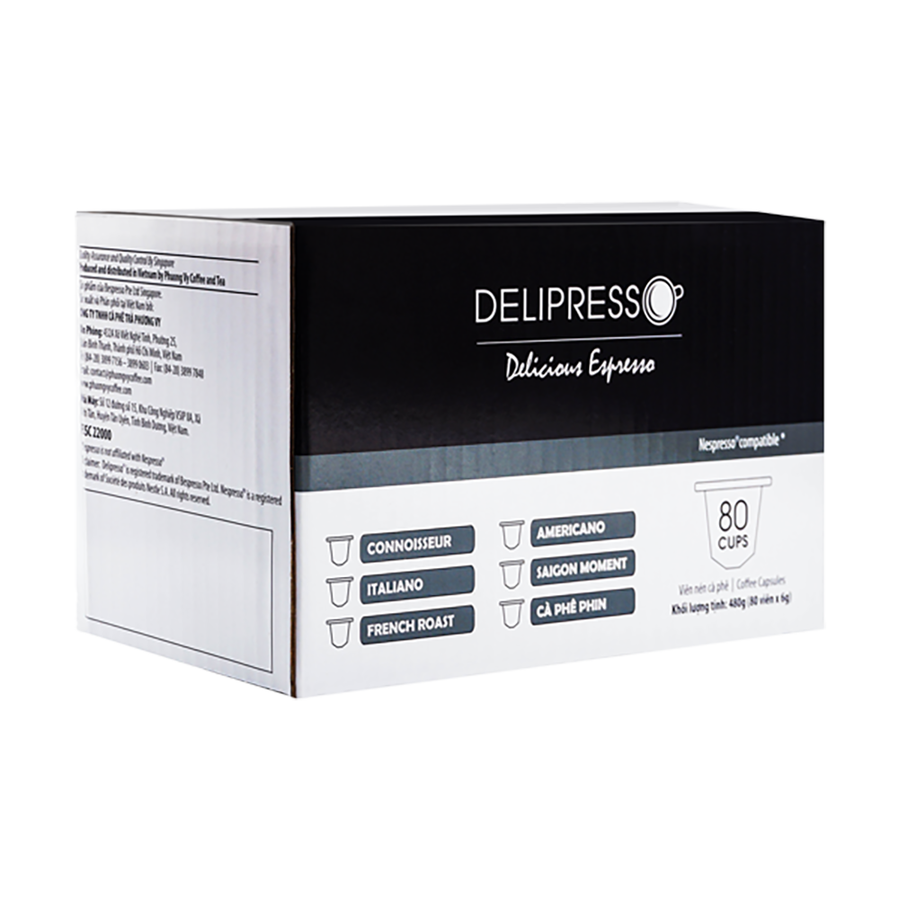 Cà phê Delipresso Connoisseur 80 viên