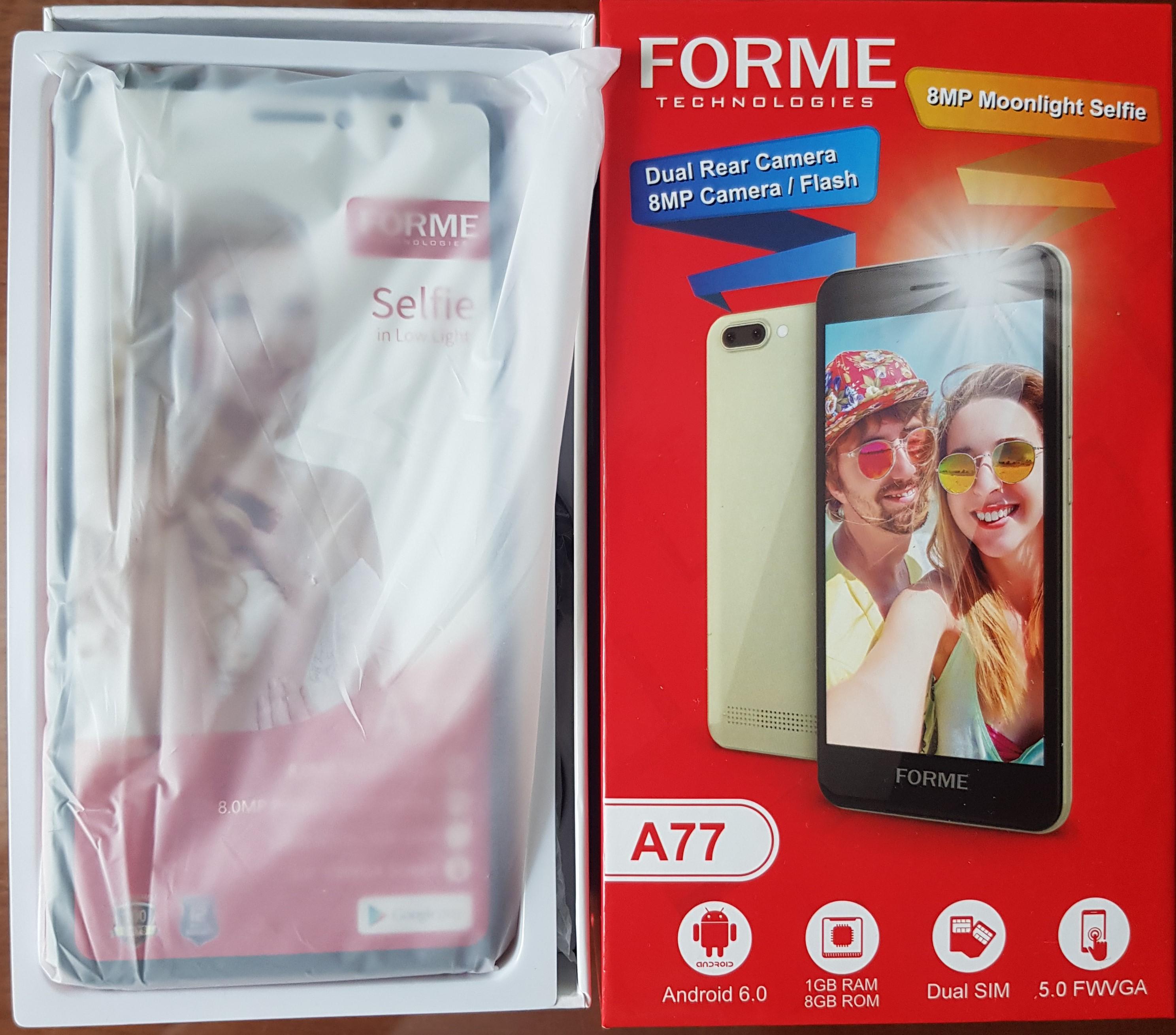 Điện thoại Forme A77 - 1GB RAM, 8GB, 5 inch