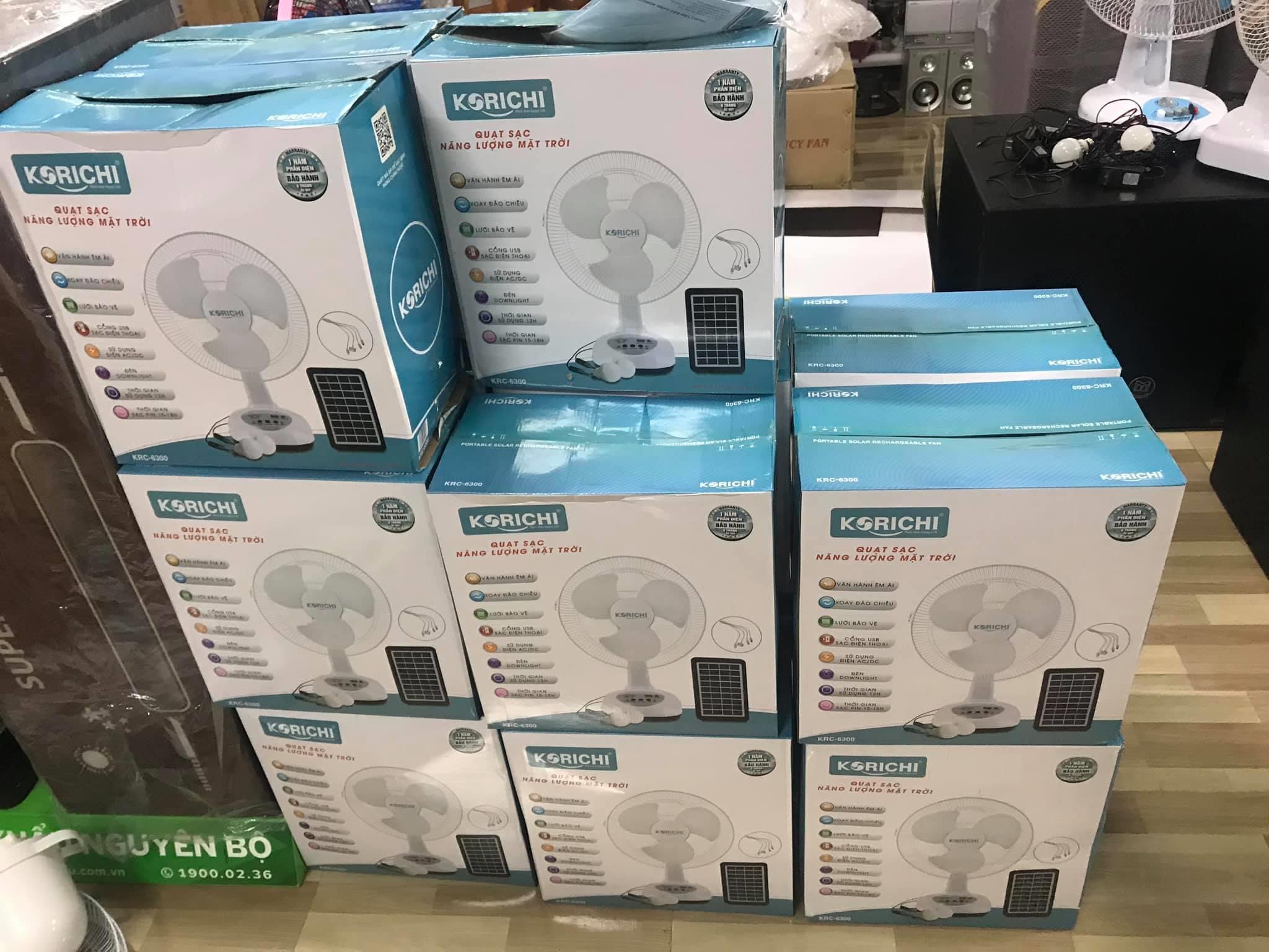 QUẠT SẠC TÍCH ĐIỆN KORICHI KRC-6300