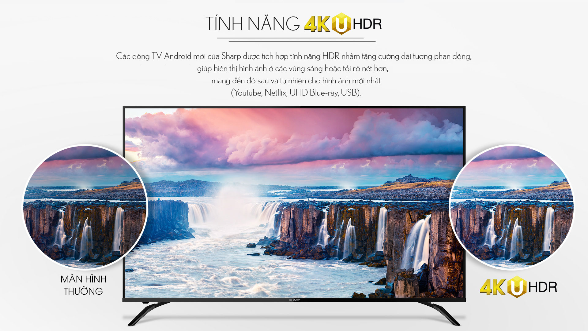 Android Tivi SHARP 4K 4T-C70BK1X LED 70 Inch
