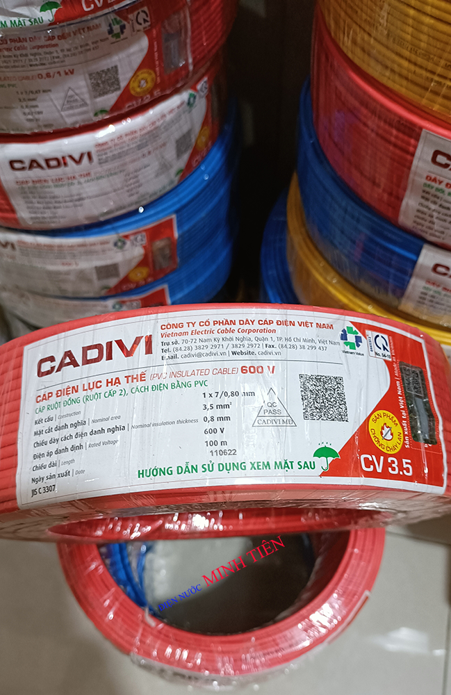 100 mét Dây điện đơn Cadivi dây cáp điện đơn Cadivi CV 1 5 CV 2 0 CV