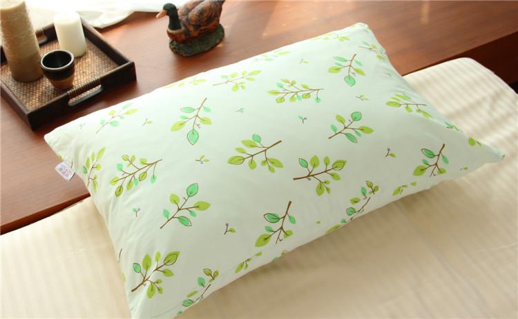 Phong Cách Nhật Bản 100% Cotton Sọc Chéo Nông Thôn Lá Vỏ Gối Mùa Hè Đơn Đơn Chiếc Trẻ Em Sinh Viên 100% Cotton Vỏ Gối 48*74 Cm