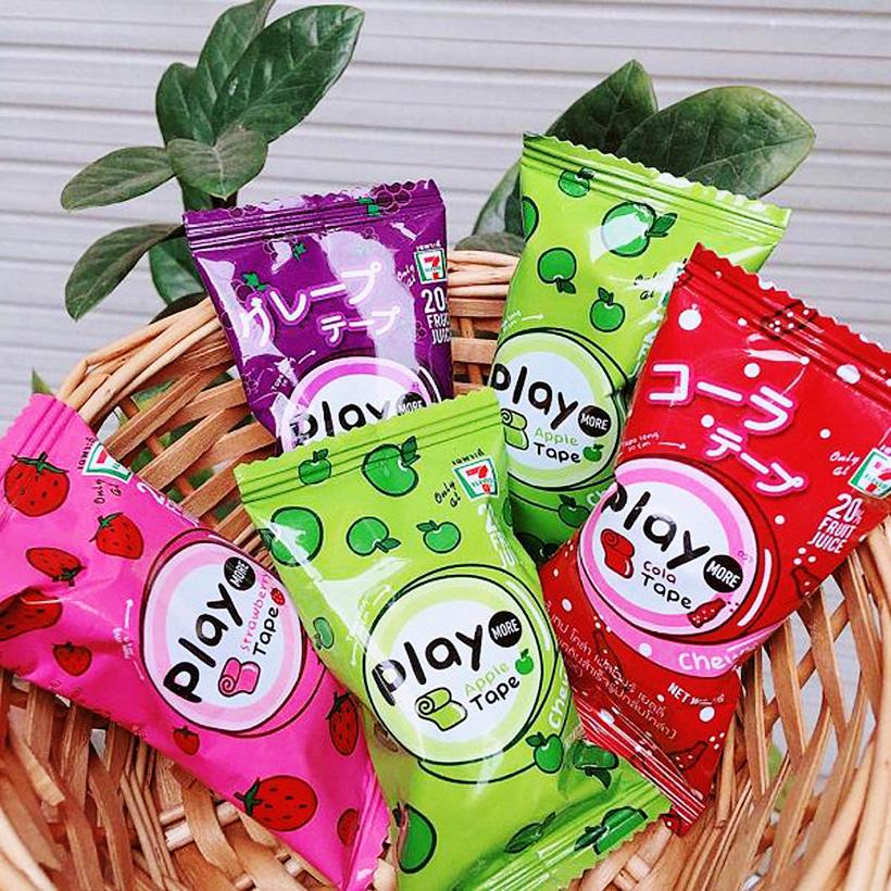 Kẹo dẻo cuộn vị cola Play More gói 21g