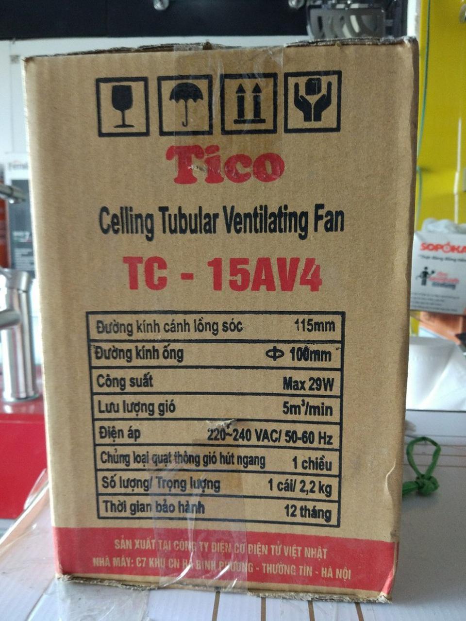 Quạt thông gió âm trần Tico TC-15AV4