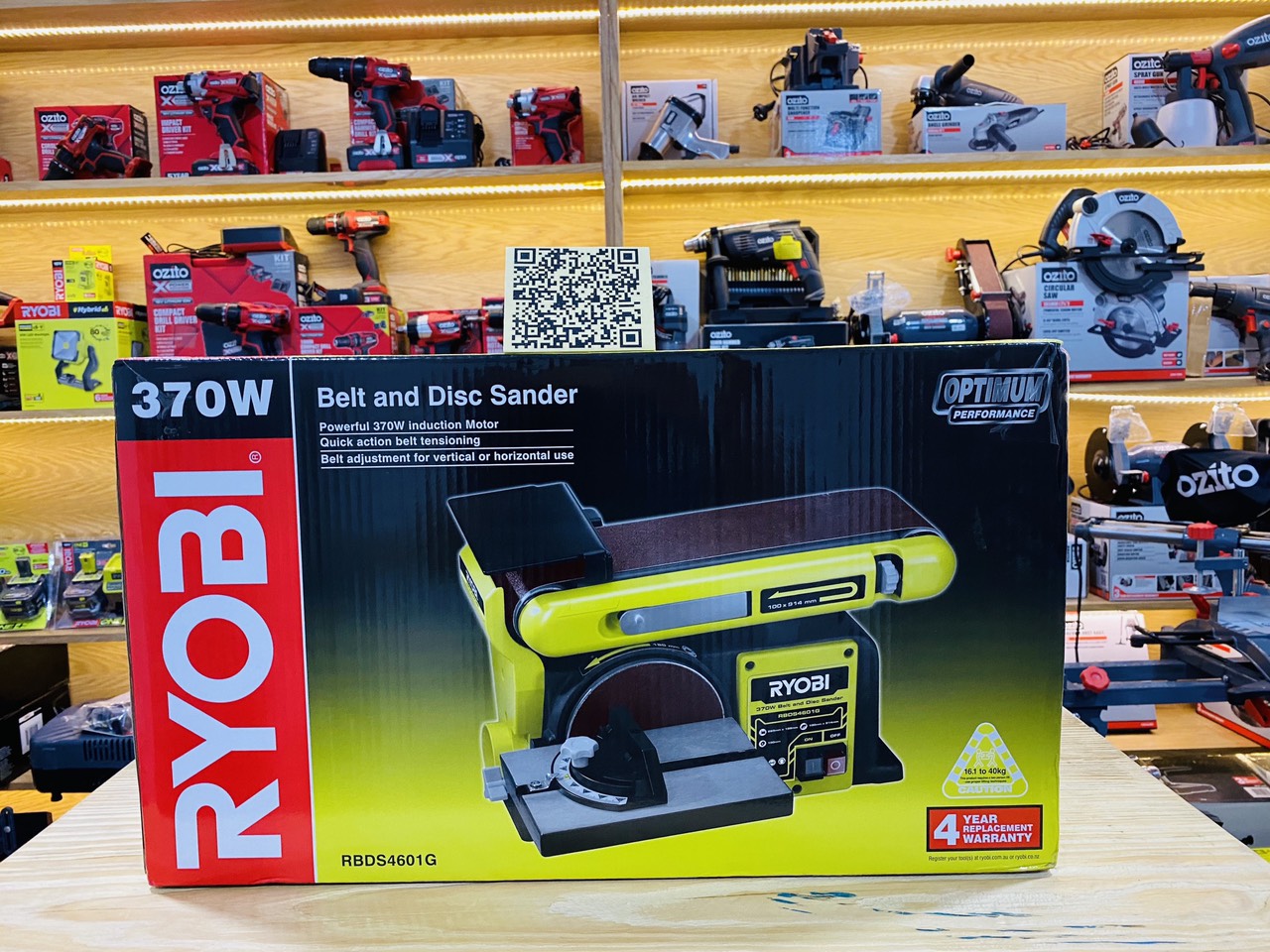 MÁY CHÀ NHÁM BÀN ĐAI VÀ ĐĨA RYOBI RBDS4601G