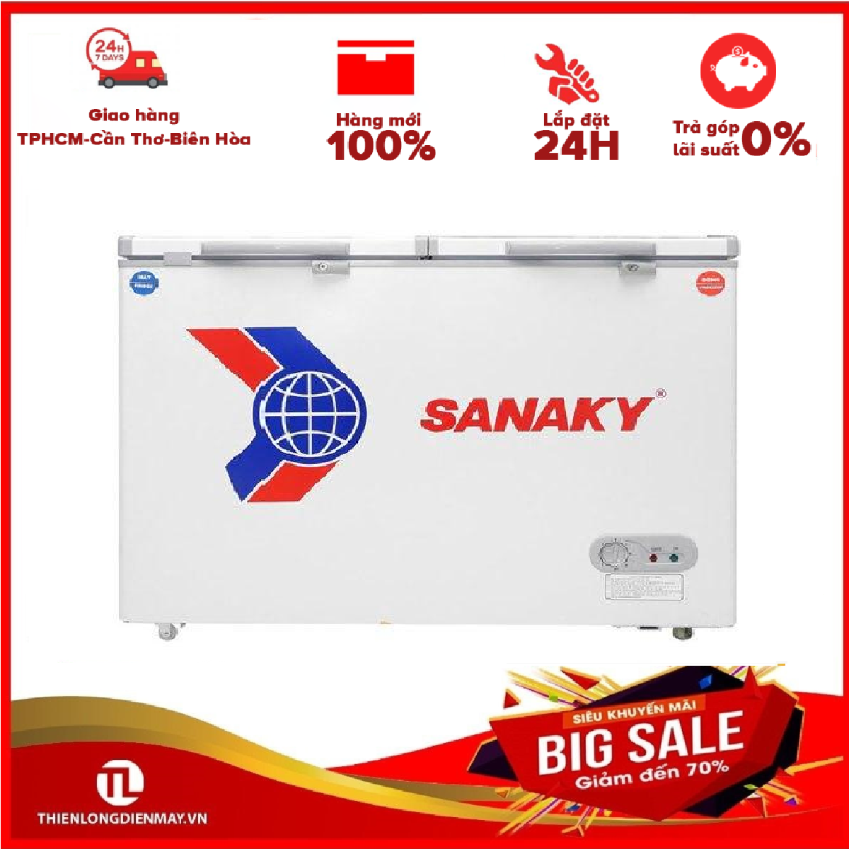 Tủ đông Sanaky VH-225W2 165l