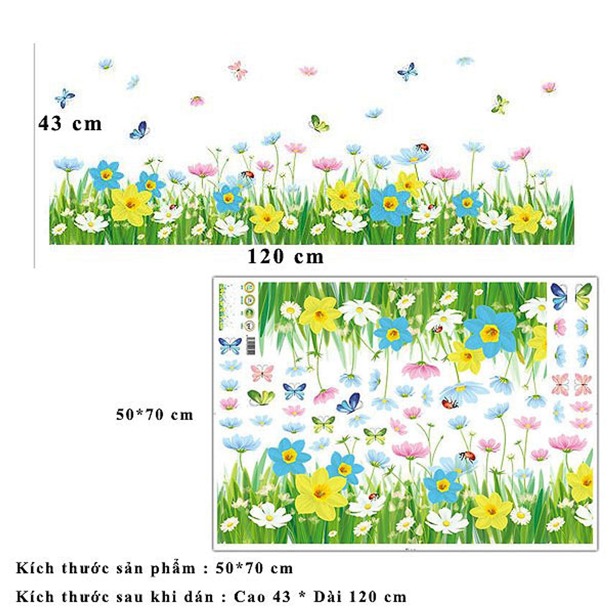 Decal chân cỏ mùa xuân