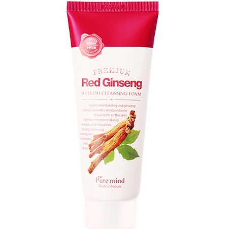 Sữa Rửa Mặt Chiết Xuất Nhân Sâm Đỏ Pure Mind Red Ginseng So Fresh Cleansing Foam 100ml