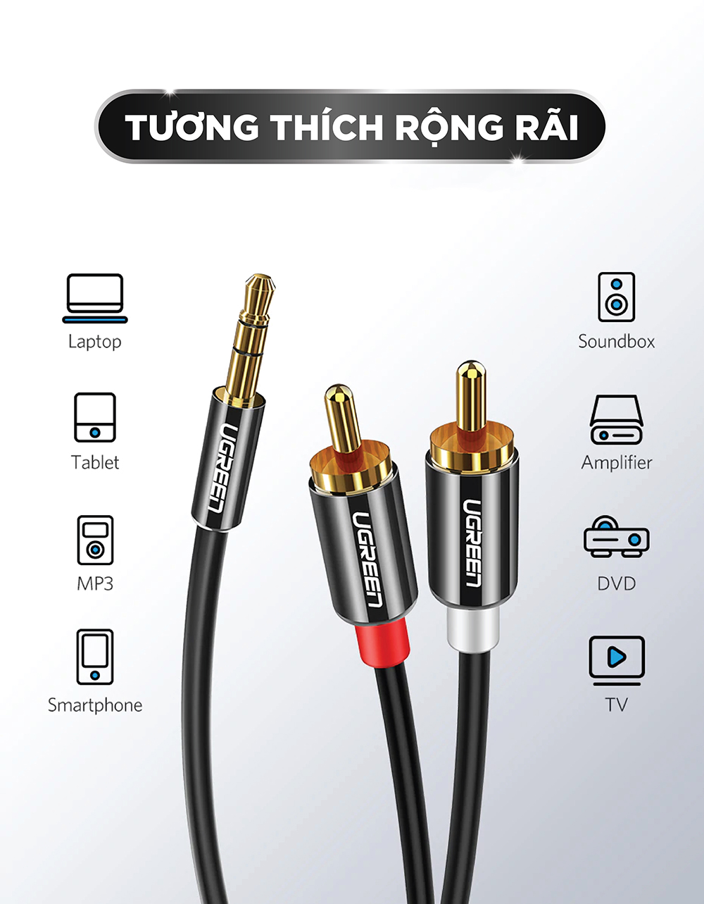 Cáp Audio 3.5mm Ugreen UG-10590