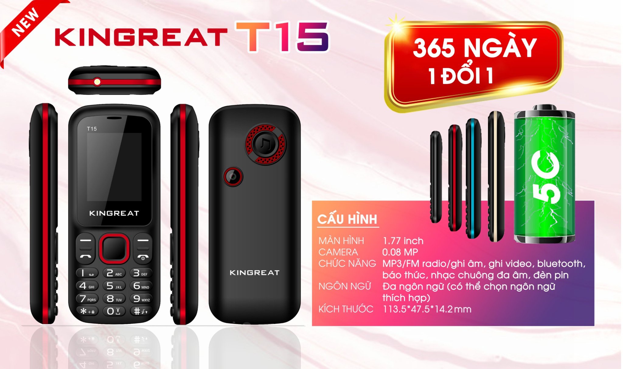 Điện thoại Kingreat T15