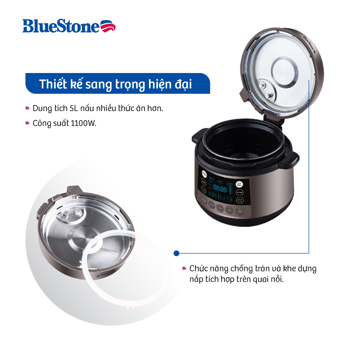 Nồi áp suất Bluestone PCB-5763 - 6 lít
