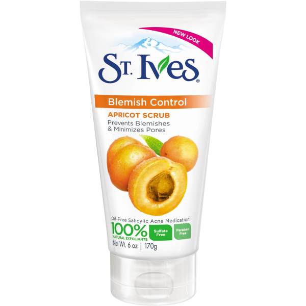 Kem tẩy tế bào chết mặt và toàn thân hương mơ St.Ives Blemish Control Apricot Scrub 170g