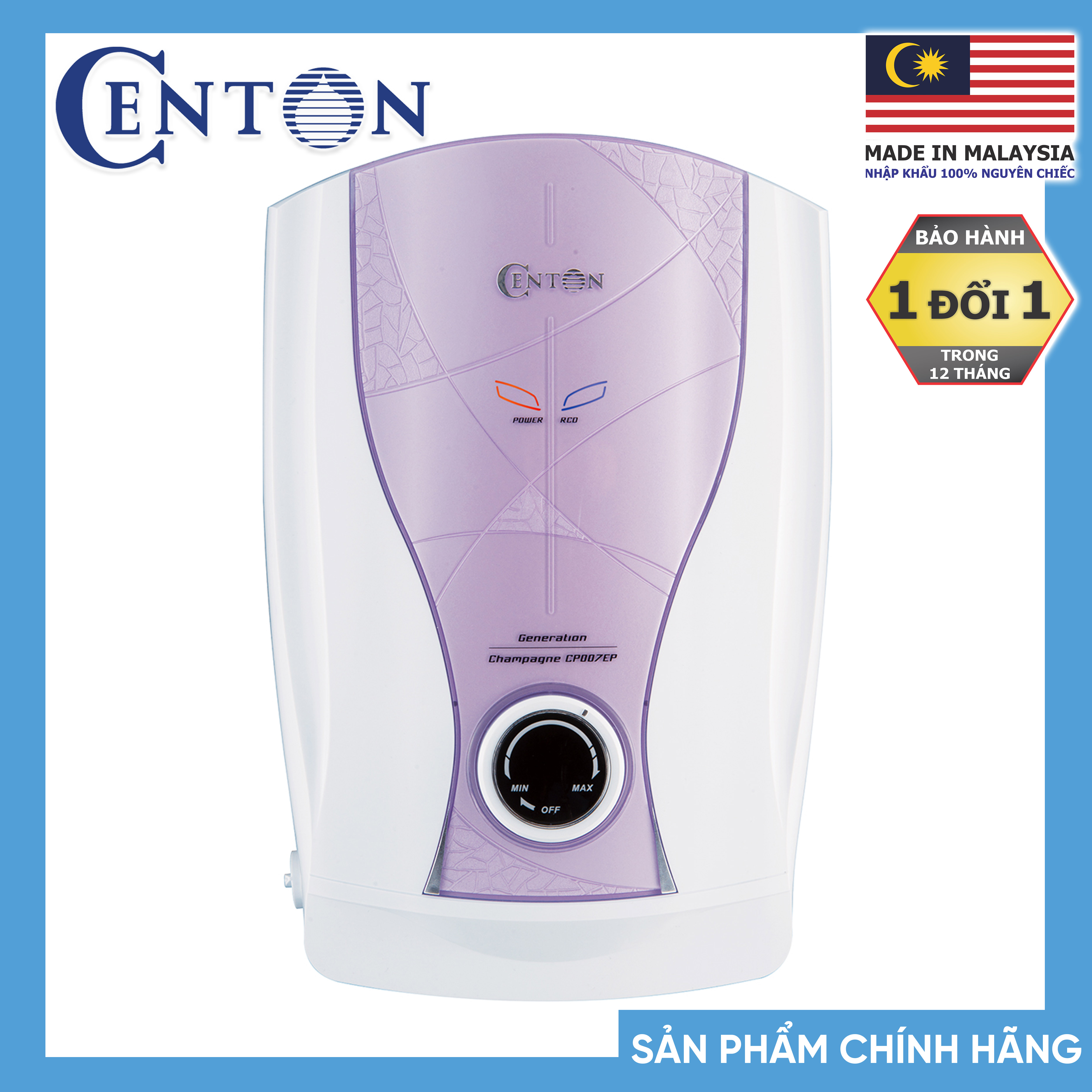 Máy nước nóng trực tiếp Centon CP007EP SOLID