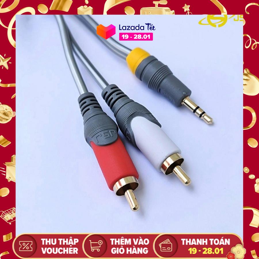 DÂY TÍN HIỆU 3 LI RA 2 AV (RCA) JSJ 322/322A