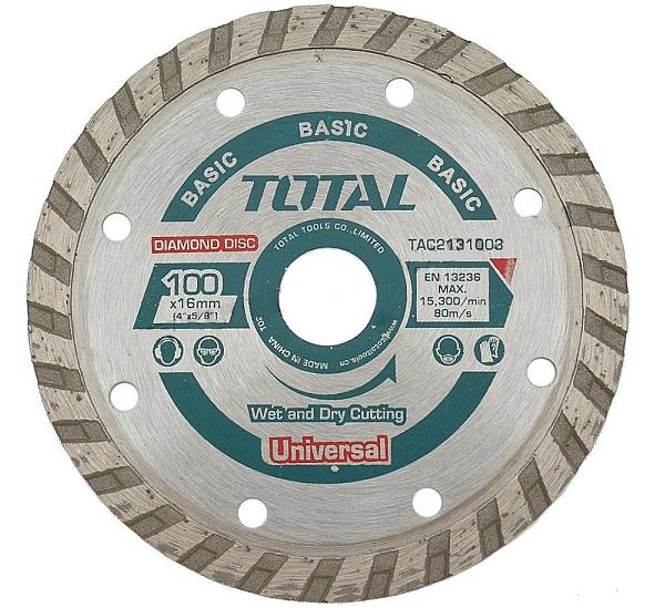 Đĩa cắt gạch khô ướt Total TAC2131003, 100x16mm