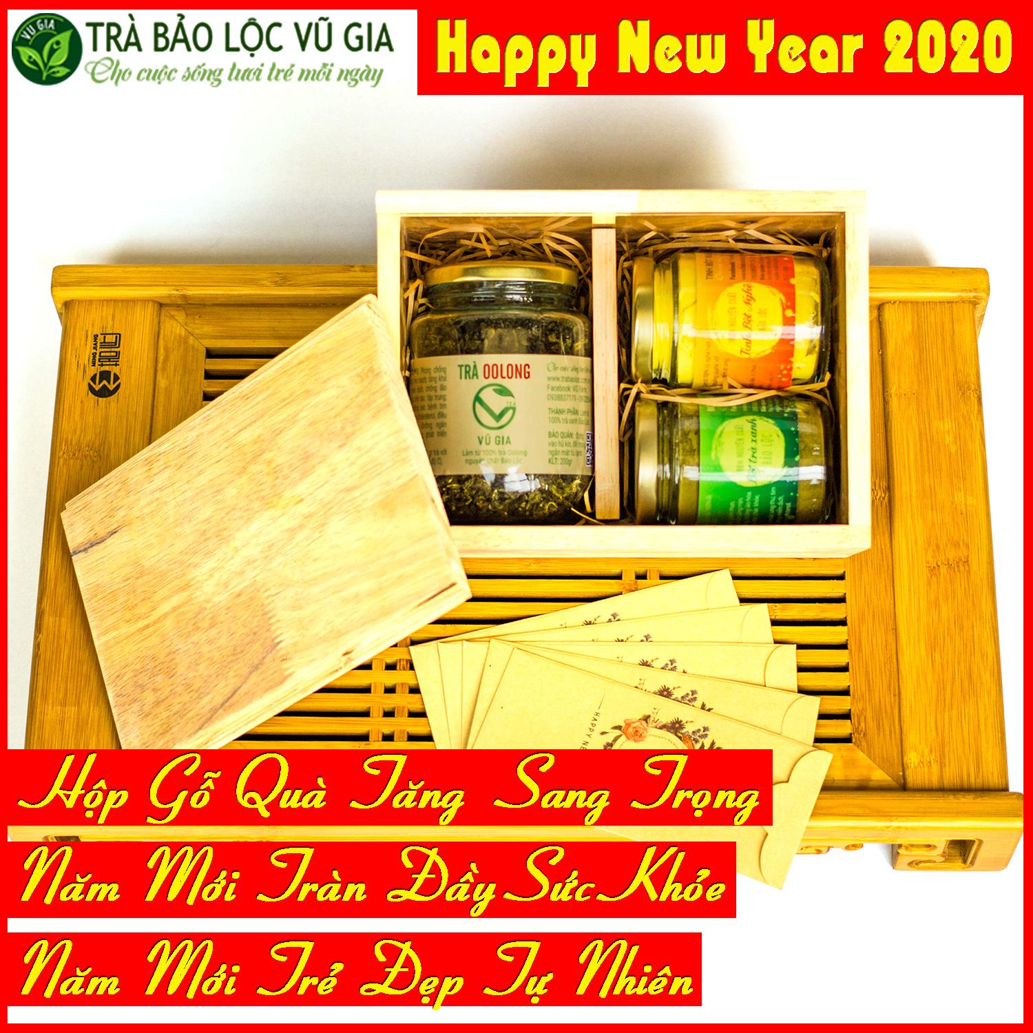 Trà Oolong + Tinh Bột Nghệ + Bột Trà Xanh Vũ Gia