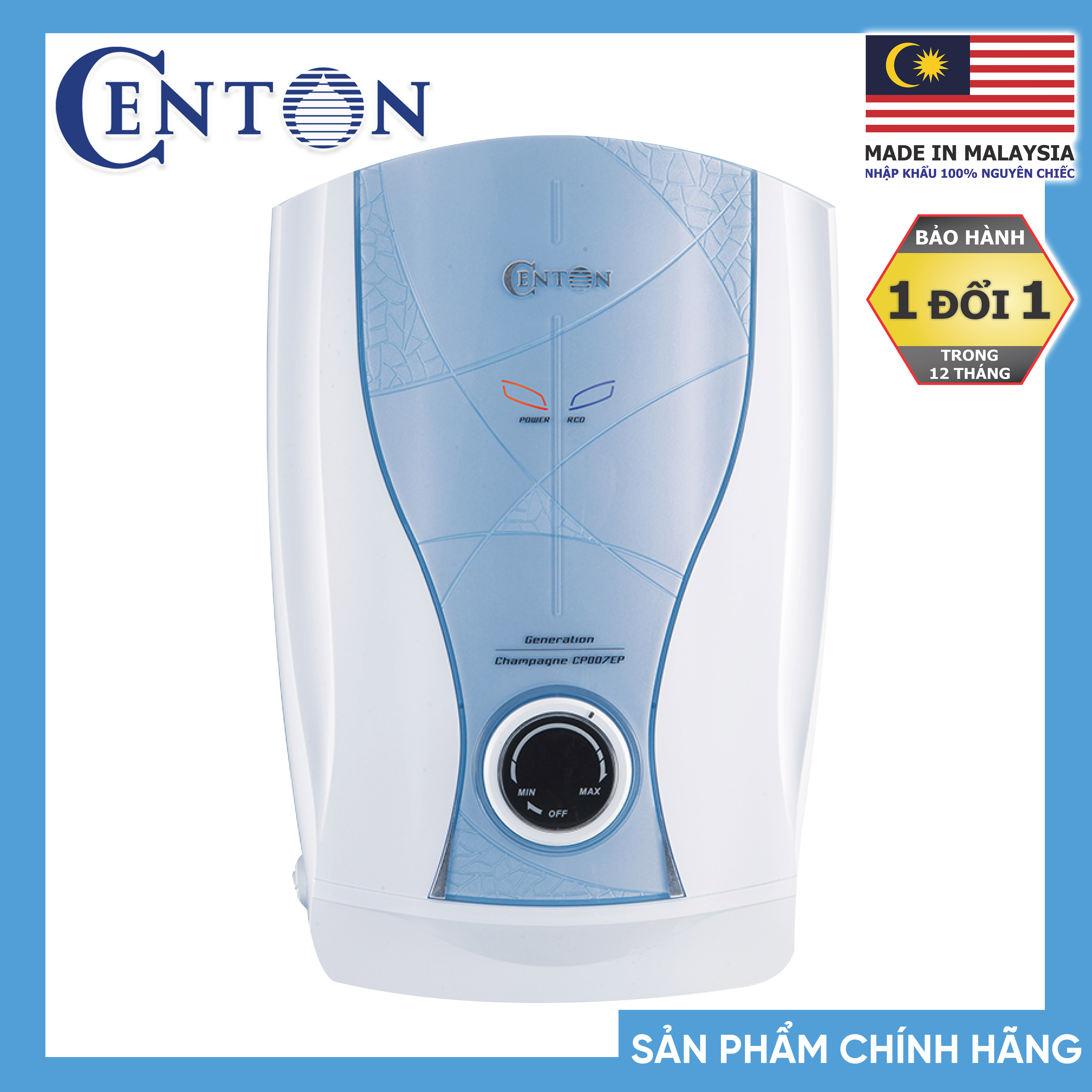 Máy nước nóng trực tiếp Centon CP007E COSY