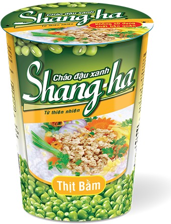 Cháo đậu xanh Shang-ha thịt bằm 50g thùng 24 ly