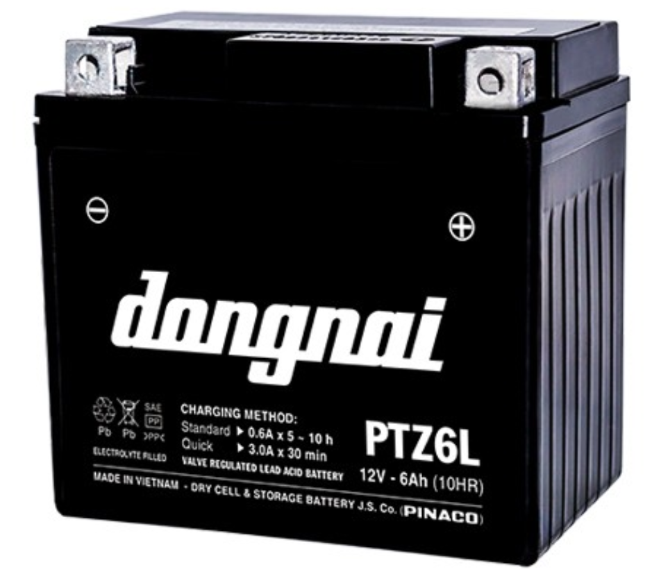 Bình Ắc Quy Khô Pinaco Đồng Nai PTZ6HL/PTZ6L