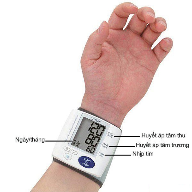 Máy đo huyết áp cổ tay Citizen CH-617