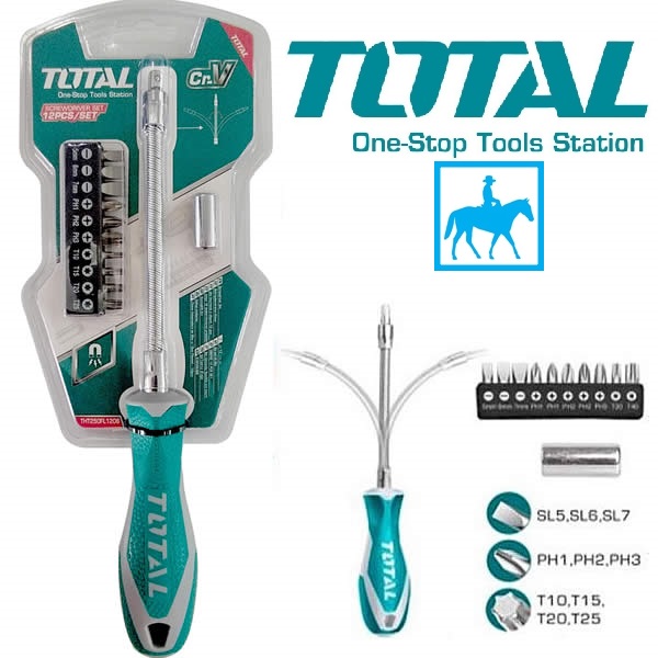 Bộ 12 tua vít Total THT250FL1206