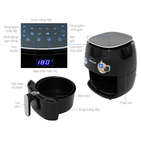 Nồi chiên không dầu Bluestone AFB-5863 3.5L